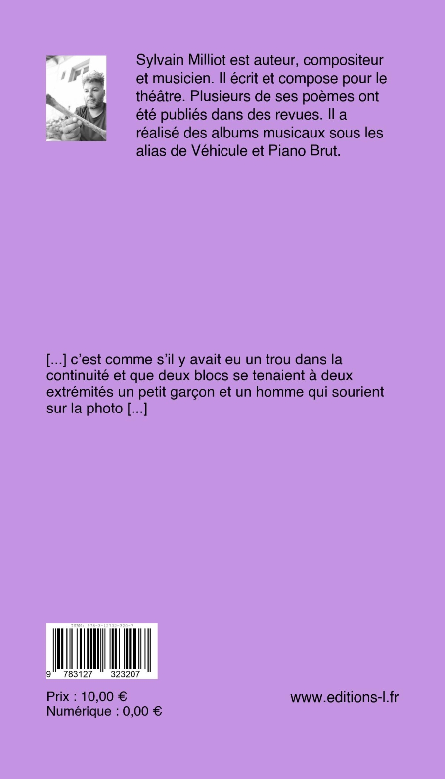 Verso couverture [en] bloc [s] 