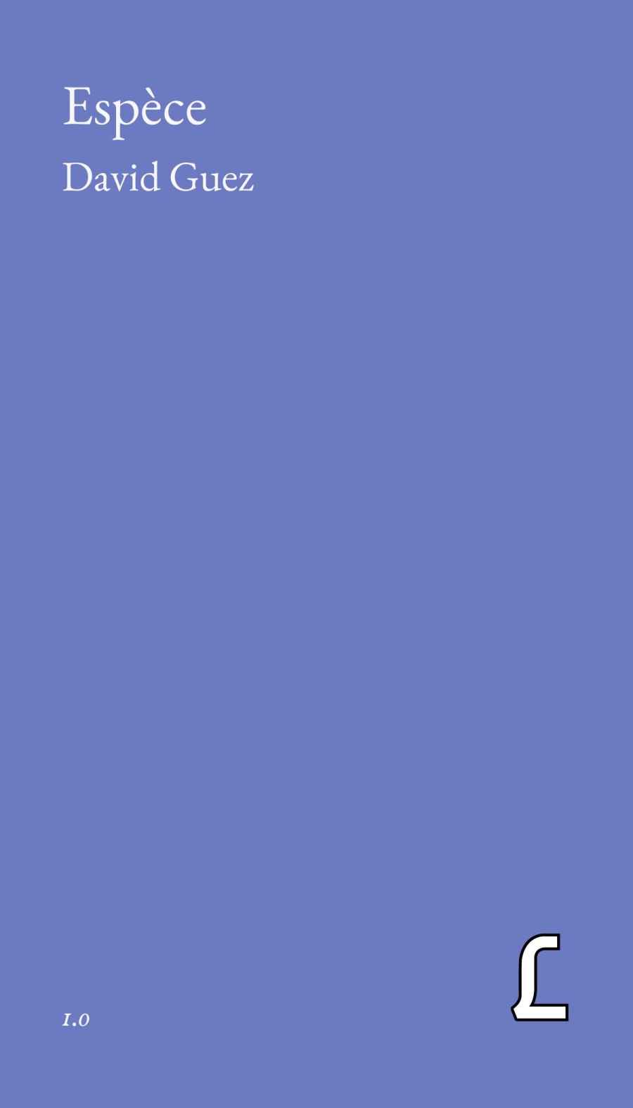 Recto couverture Espèce