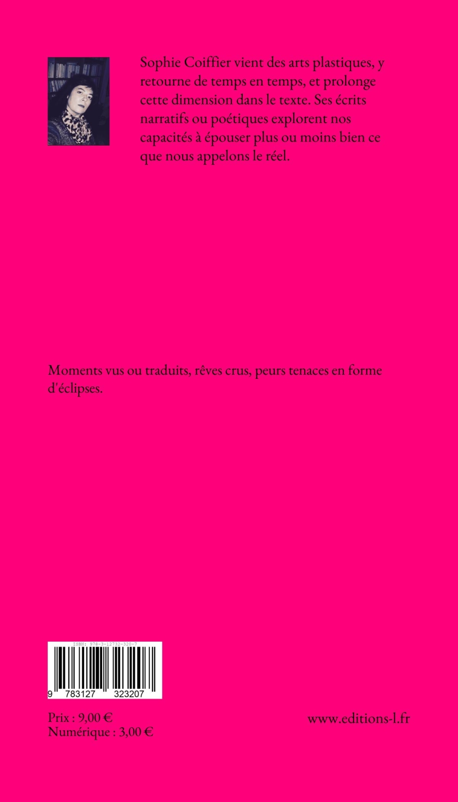 Verso couverture Titre provisioire Sophie